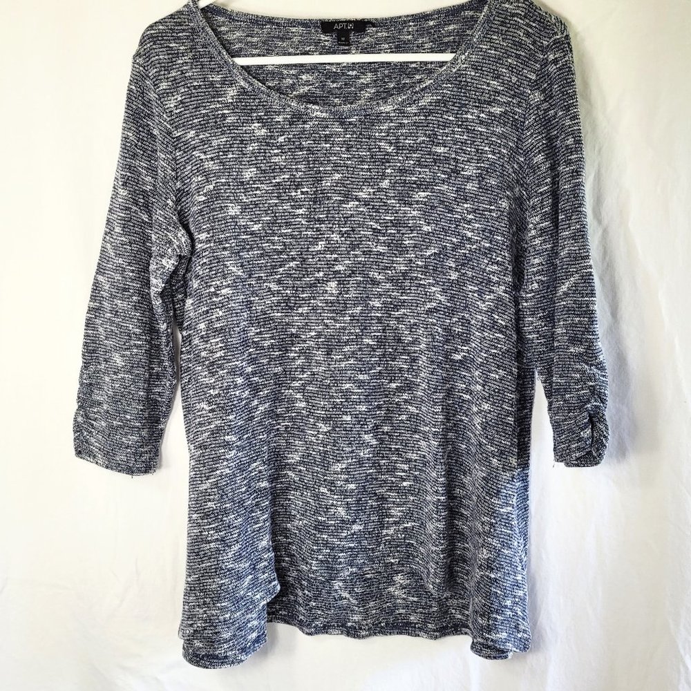 3/$20 Apt. 9 Blue & White Slub Knit Sweater